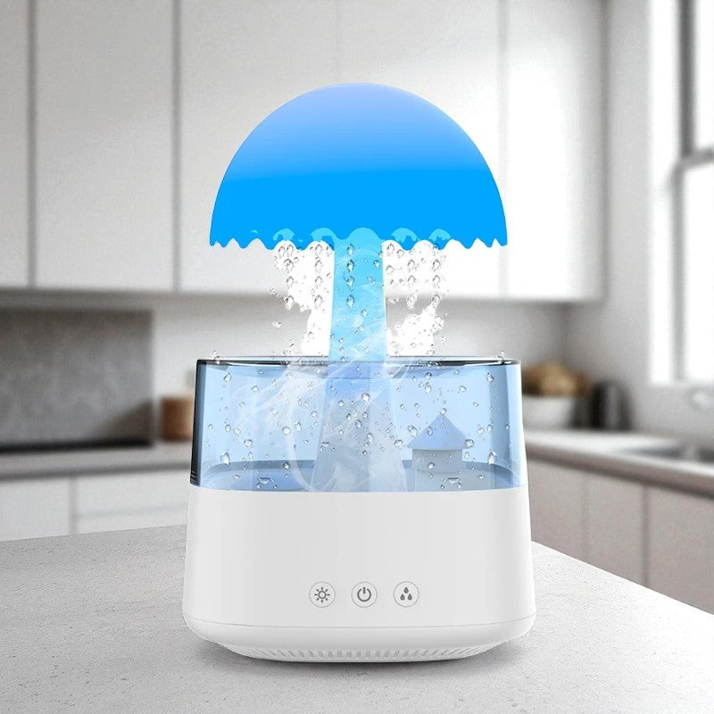Rain Cloud Humidifier with Water Droplet Sounds & 7-Color LED Light