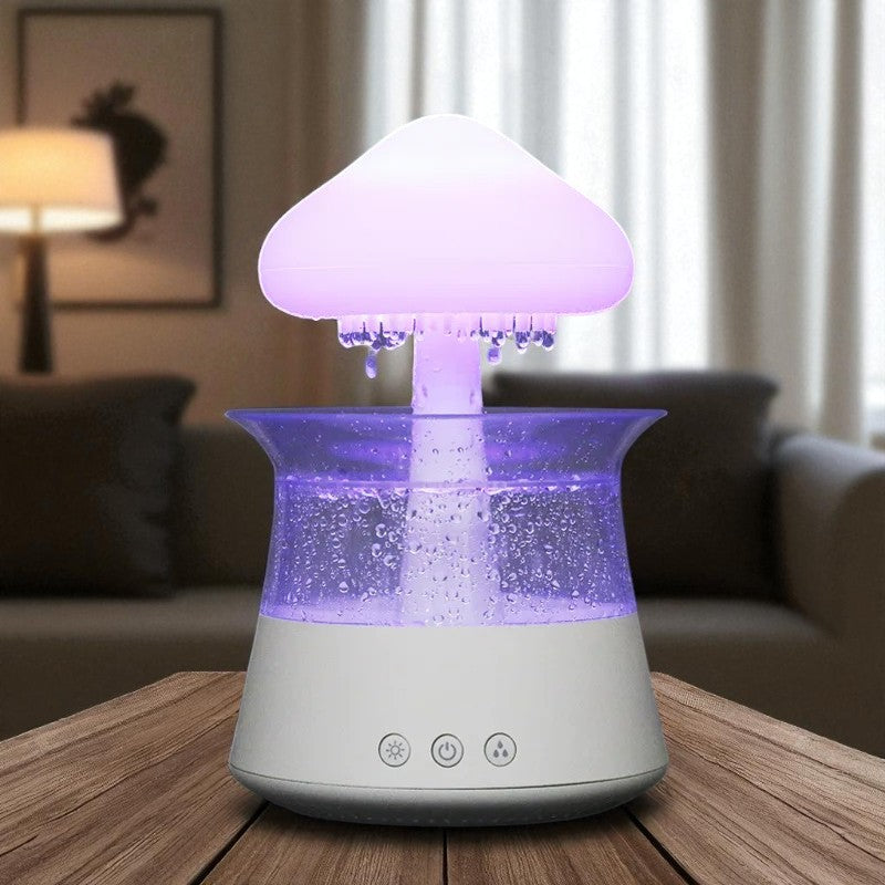 Rain Cloud Humidifier with Water Droplet Sounds & 7-Color LED Light