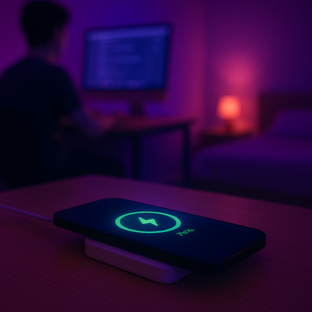 Super Mini Magnetic Wireless Charger – Pocket-Sized MagSafe Power Bank for iPhone