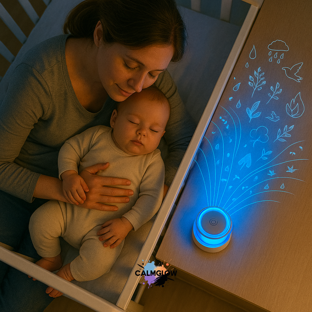 CalmGlow™ Mini White Noise Machine with LED Light