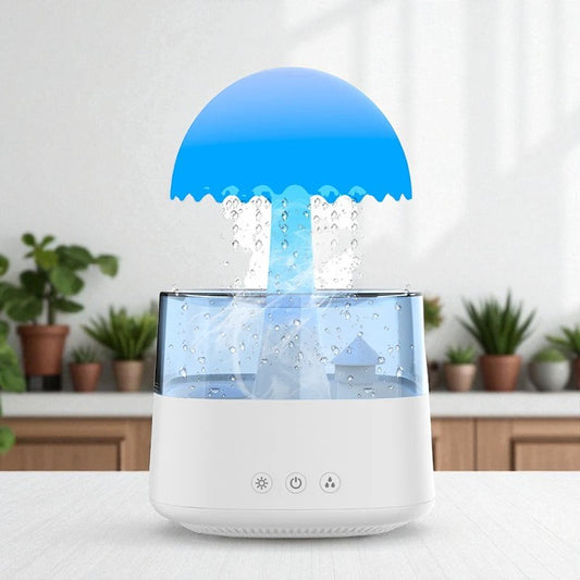 Rain Cloud Humidifier with Water Droplet Sounds & 7-Color LED Light