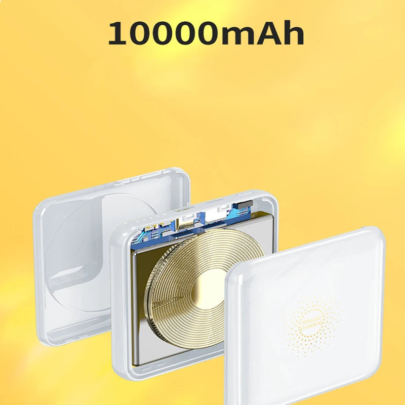Super Mini Magnetic Wireless Charger – Pocket-Sized MagSafe Power Bank for iPhone