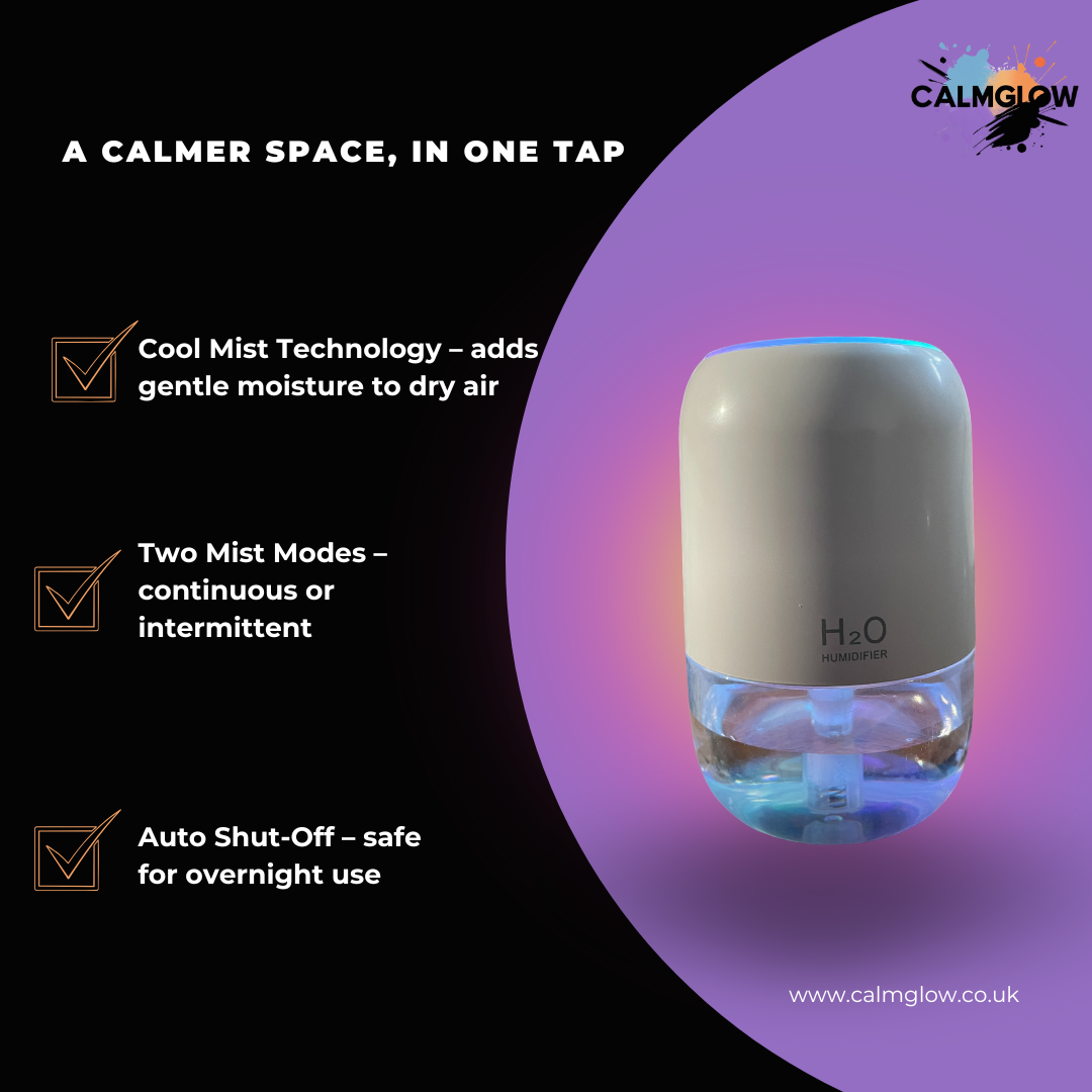 CalmGlow™ Mini Humidifier with Ambient RGB Light