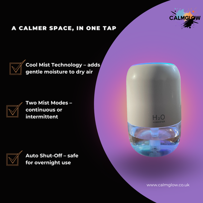 CalmGlow™ Mini Humidifier with Ambient RGB Light