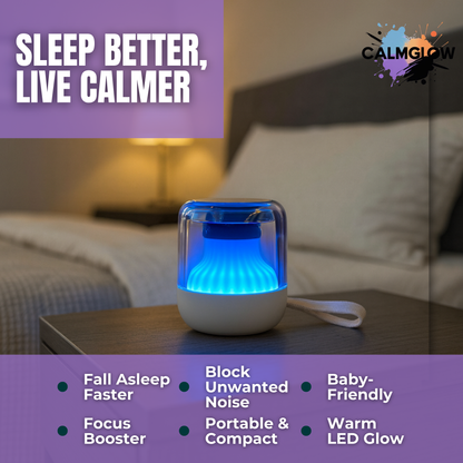 CalmGlow™ Mini White Noise Machine with LED Light