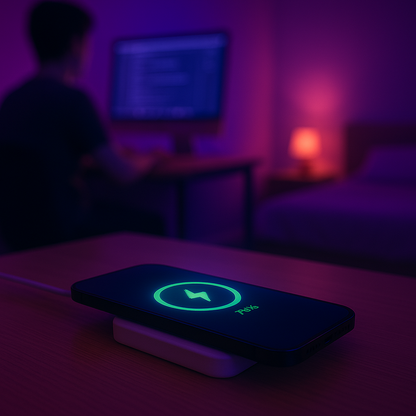 Super Mini Magnetic Wireless Charger – Pocket-Sized MagSafe Power Bank for iPhone