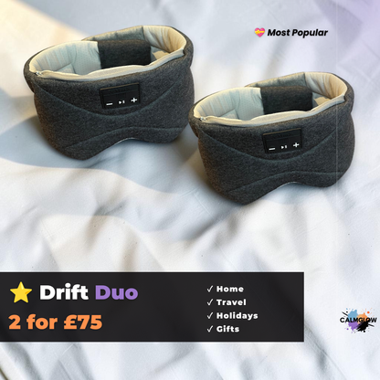 CalmGlow™ Drift Wireless Sleep Mask & White Noise Machine