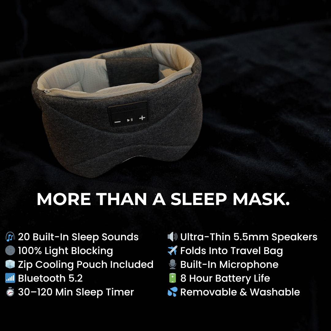 CalmGlow™ Drift Wireless Sleep Mask & White Noise Machine