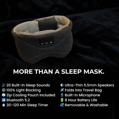CalmGlow™ Drift Wireless Sleep Mask & White Noise Machine