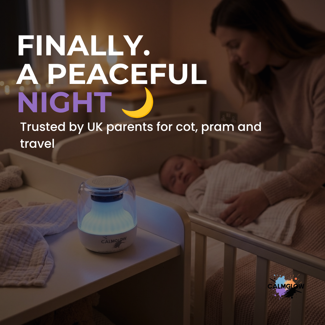 CalmGlow™ Mini White Noise Machine with LED Light