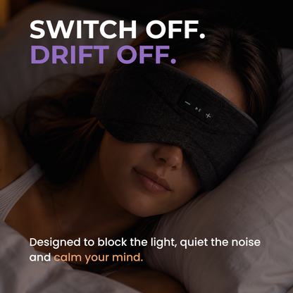 CalmGlow™ Drift Wireless Sleep Mask & White Noise Machine