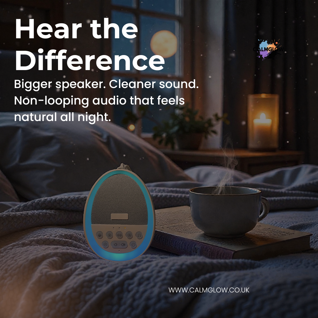 CalmGlow™ White Noise Machine Plus with LED Light