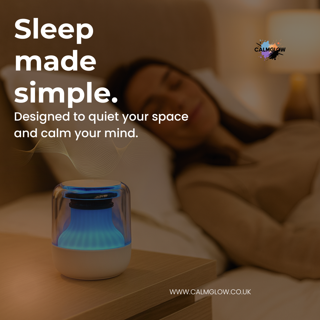 CalmGlow™ Mini White Noise Machine with LED Light