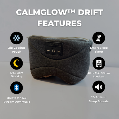 CalmGlow™ Drift Wireless Sleep Mask & White Noise Machine